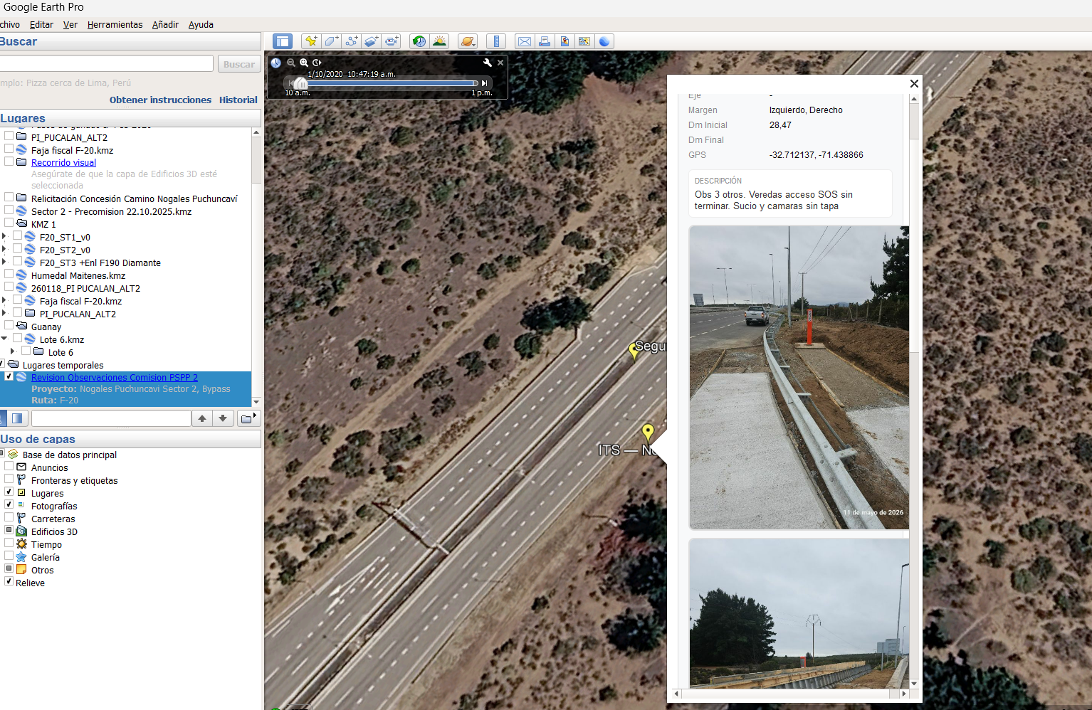 Visualización KML en Google Earth